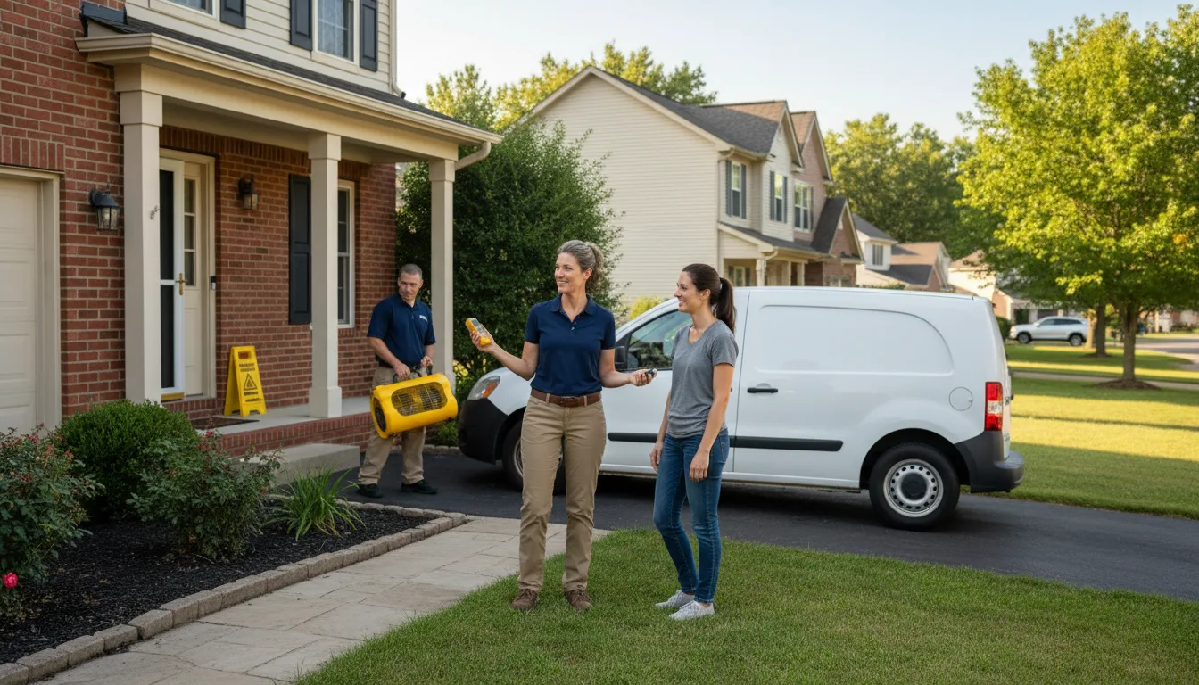 Residential water damage restoration in Fisher, WV
